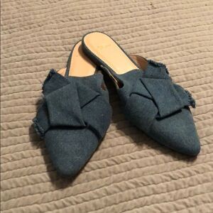 JCREW bow slides sz 8.5